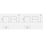 Basic-reclame barrières urbaines - city design - en tube d’acier ovale galvanisé - double face avec panneau publicitaire_2