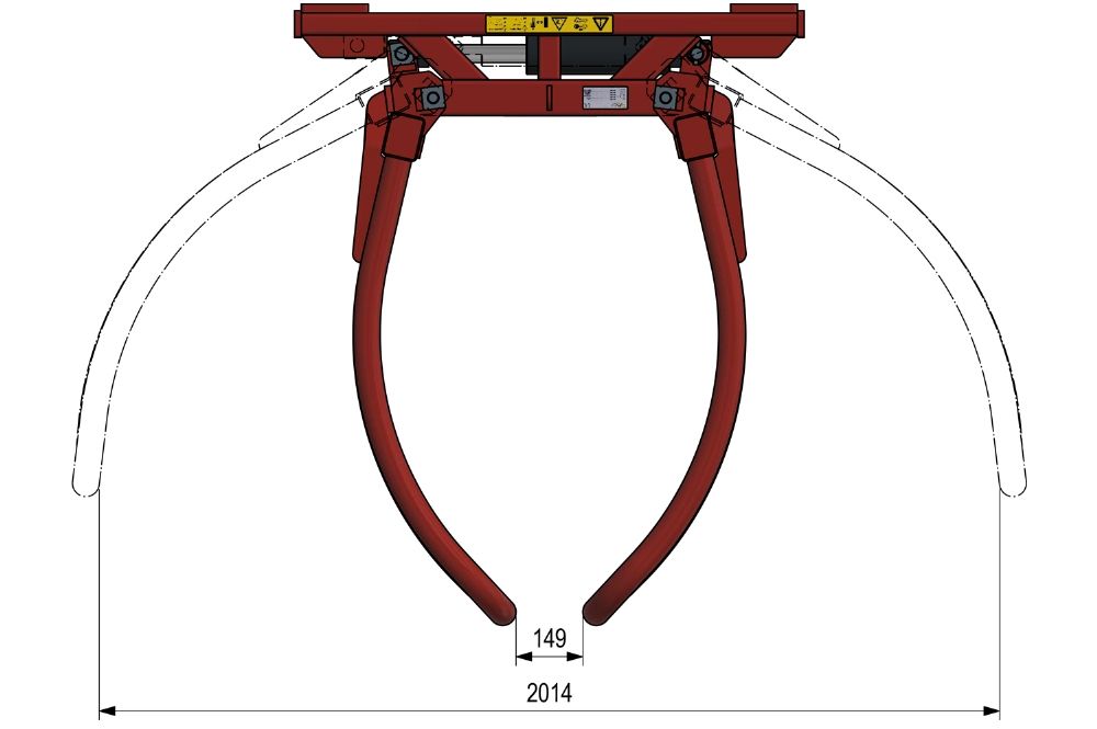 BKP - Pince à balle pour balles rondes Wifo - 250 kg - 1500 kg capacité maximale - bras tubulaires ergonomiques_2