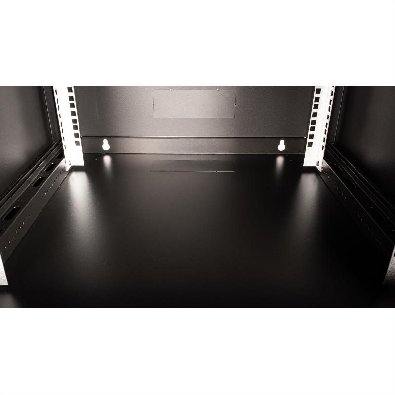 VALUE Boîtier mural 19 pouces 6U, 600 x 600 mm, noir, kit à assembler_2