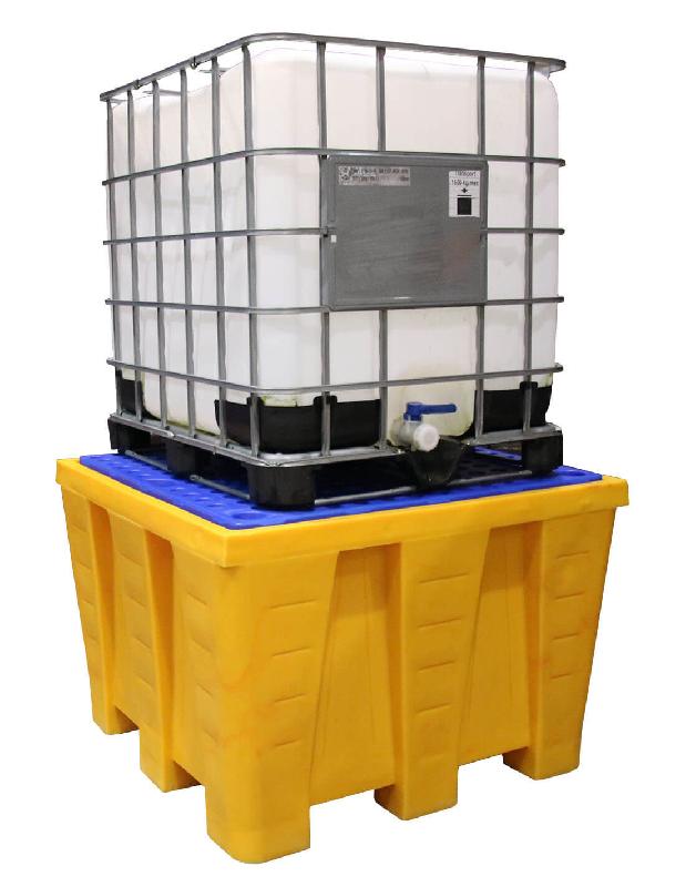 Bac de rétention PE 1200 litres + Caillebotis - Caillebotis acier galvanisé_2