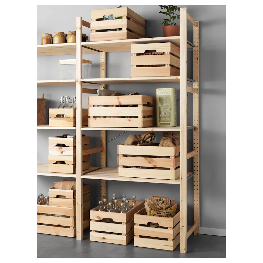 Caisse en bois - boîte pin 46x31x25 cm - knagglig - 702.923.59_2