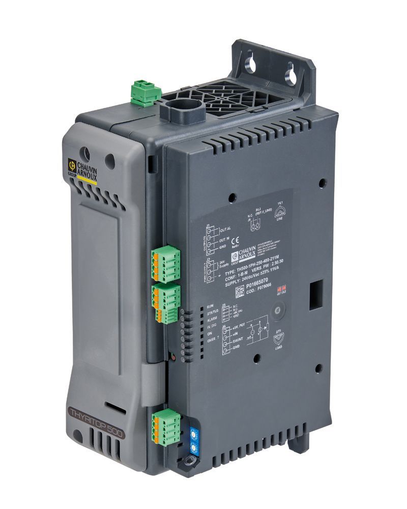 Régulateur de puissance THYRITOP 500 CA Pyrocontrole - Configurable 0-10 V, 0/4-20 mA, pour procédés de chauffage électriques industriels_2