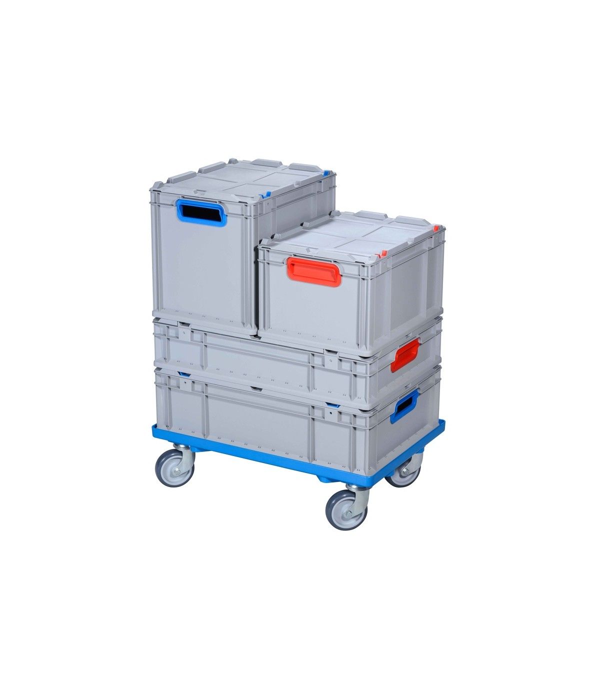 Chariot porte bac - Kalidesk - en plastique - norme Europe - BH054-0068_2