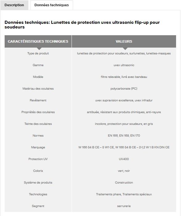 9302043 - Surlunette de protection uvex heckel - Oculaires incolores et gris, protection pour soudeurs_2