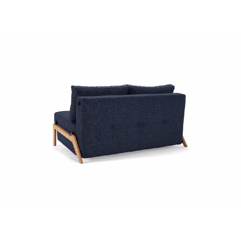 Canapé design Cubed 02 Wood convertible - Lit 160x200 cm - Tissu Mixed Dance Blue - Innovation Living_2