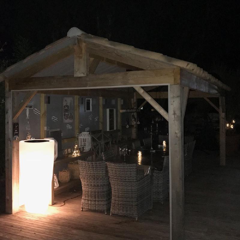 Pot de fleurs conique Delight 200L lumineux - polyéthylène HD - fabrication française - kit d'éclairage inclus_2