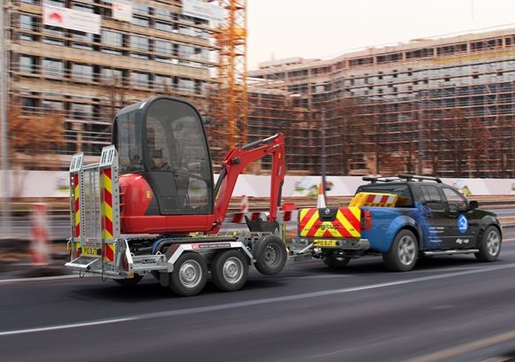 Remorque porte-engin  double essieu pour mini-pelles, nacelles élévatrices - DIGGER PLANT_2