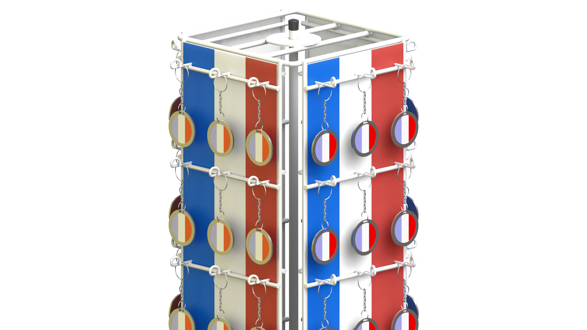 Présentoir / comptoir tournant - 48 broches - fond personnalisable - métal_2