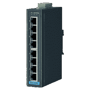 Switch Rail DIN industriel 8 ports Fast Ethernet non managé - Température étendue -40°C à +75°C - Référence: EKI-2528I-BE_2