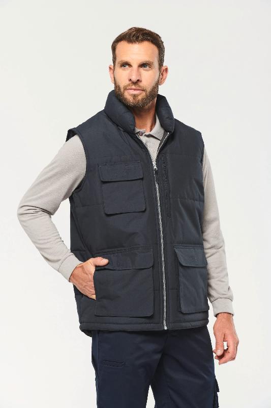 Bodywarmer matelassé homme WK615 - Imperméable 1500 mm, 100% polyester, multiples poches_2
