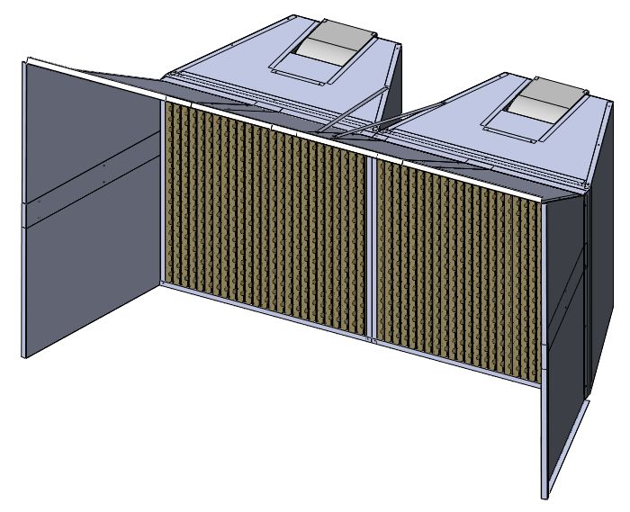 Double paint modul' : cabine de peintre ouverte 3m x 1,80m_2