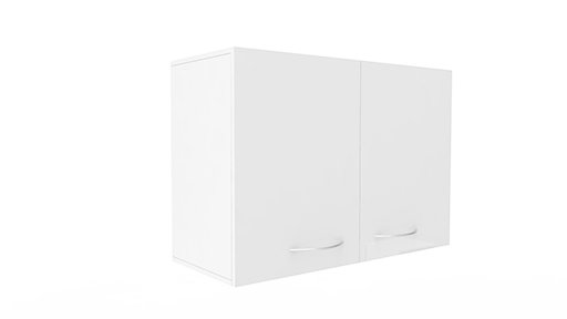 Meuble haut de laboratoire - rangement verrerie, produits et classeurs - mélaminé blanc - 1 ou 2 portes pleines_2