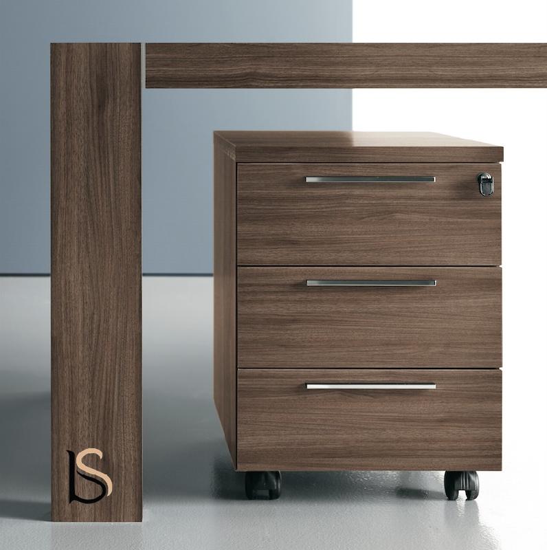 Caisson mobile - Office & Co. - Noyer canaletto, 2 tiroirs_2