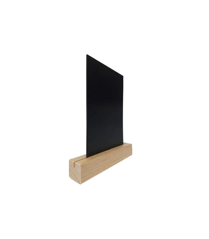 Porte menu de table en bois brut avec ardoise - Lot de 2 - Référence : LSTF57BRUTA5_2