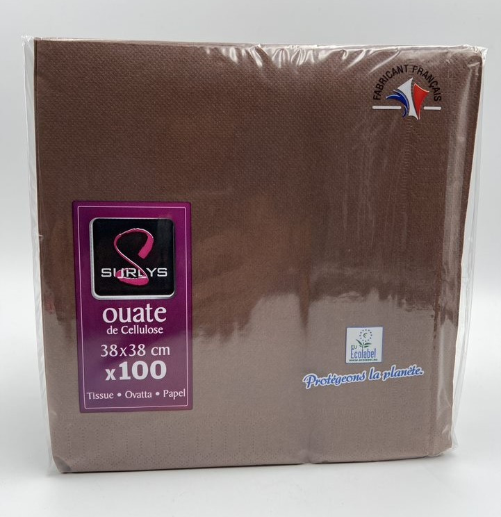 Serviette ouate 2PLIS  HARMONIE 40x40 paquet de 100_2