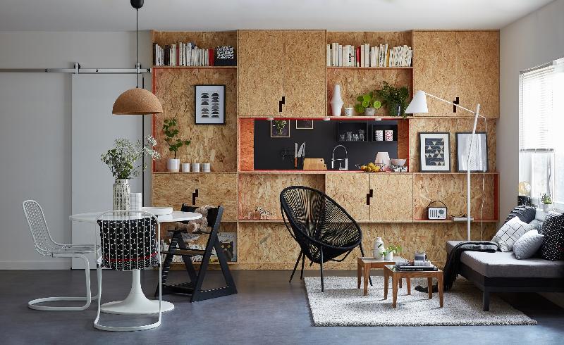 Porte coulissante en bois - 204 x 73 cm - Blanche, Prépeinte, Âme alvéolaire_2