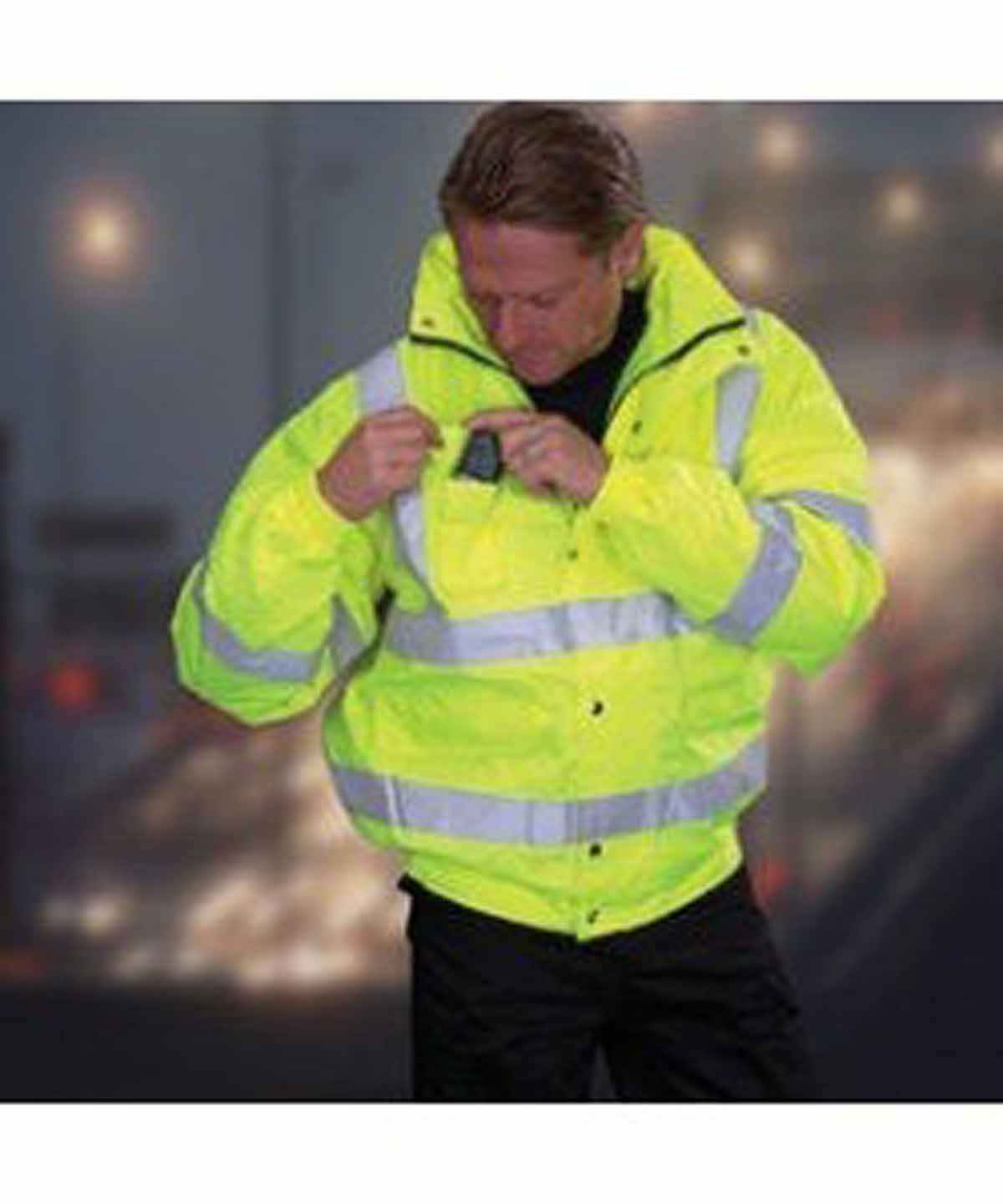 Veste blouson de travail haute visibilité jaune ou orange fluo_2