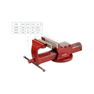Étau d'établi parallèle - Guide carré 100mm - PIH55100 - Acier forgé avec mors interchangeables_2