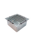 Cendrier Droppit basic - acier galvanisé, résistant à la corrosion, avec grille pour petits déchets_2