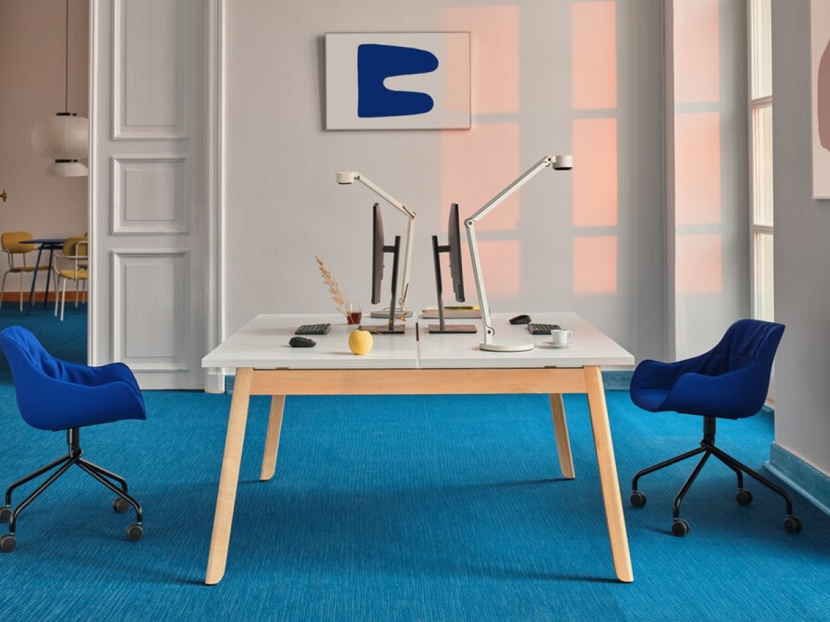 Bureau bench administratif simple et double - OGI B - Design scandinave et ergonomique_2