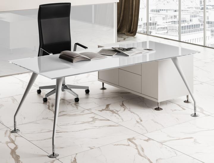 Bureau de direction piètement en métal - gamme privilégiée ENOSI EVO - Ref : 156304_2