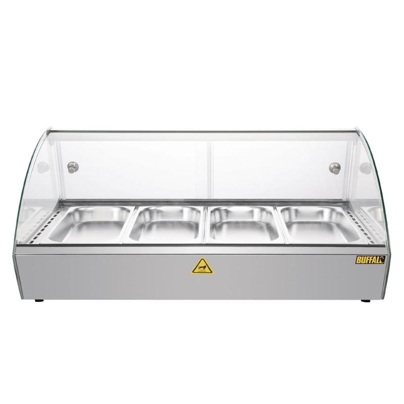Vitrine chaude à poser - 4 bacs GN 1/3 - 80 cm | Buffalo - CW147_2