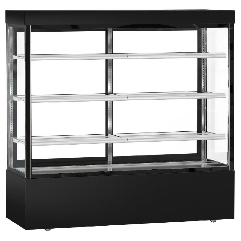 Vitrine réfrigérée pour pâtisserie MADRID - 1800 mm - 3 étagères - Noir_2