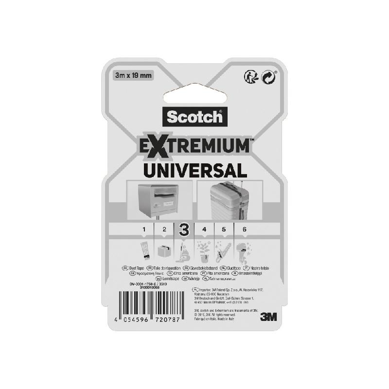Adhésif de réparation SCOTCH Universal Extremium - Gris - Déchirable à la main - 3 m x 19 mm - Usage multi-usage et général_2
