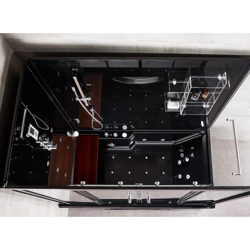 COMBI BALNEO DOUCHE HAMMAM CBH BLACK ARCHIPEL® 179X97 - GAUCHE_2