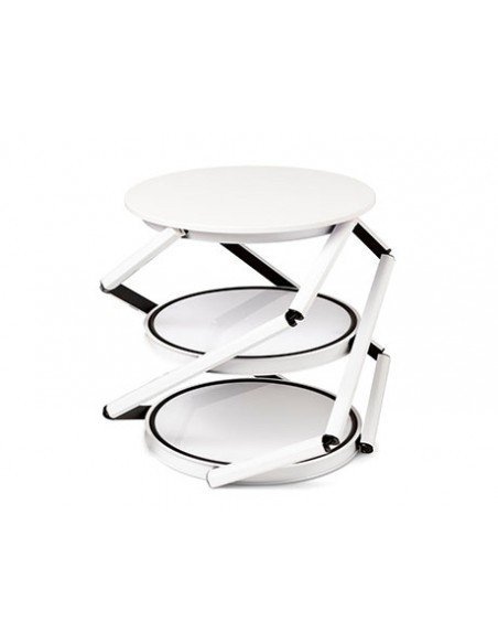 Comptoir publicitaire vitrine - pliable en acier avec étagère et visuels personnalisables_2