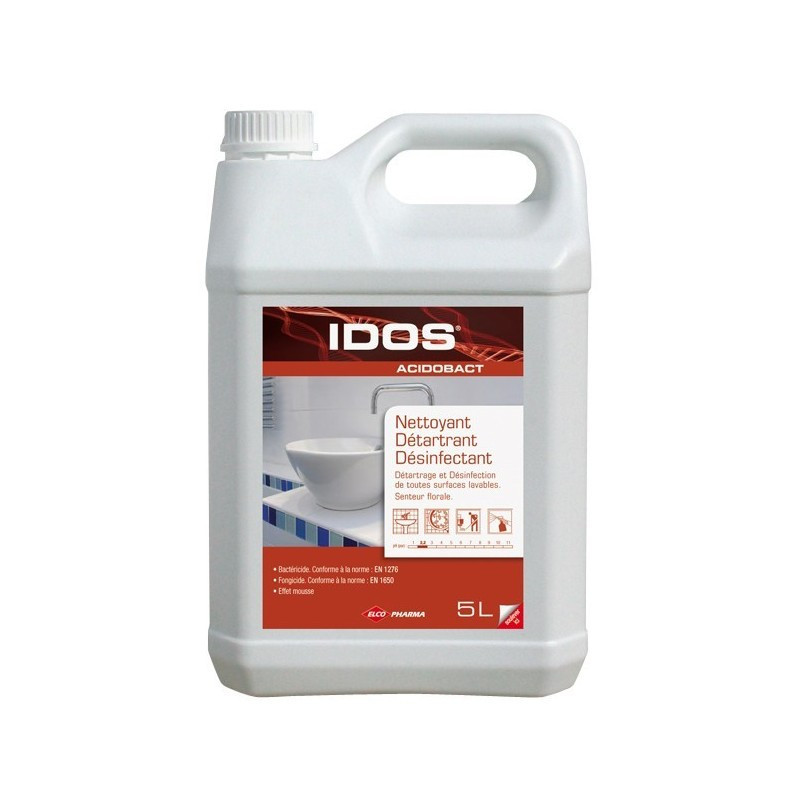 Idos acidobact ng nettoyant detartrant desinfectant parfume ph: 2.25 (aciba00060) bidon de 5l_2