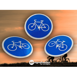 Panneau B22a - Zone cycliste obligatoire - WP Signalisation - Résine thermoplastique recyclable_2