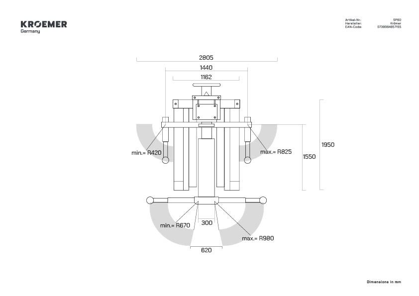 Pont élévateur 1 colonne « Lyon » Mobile - SP60_2