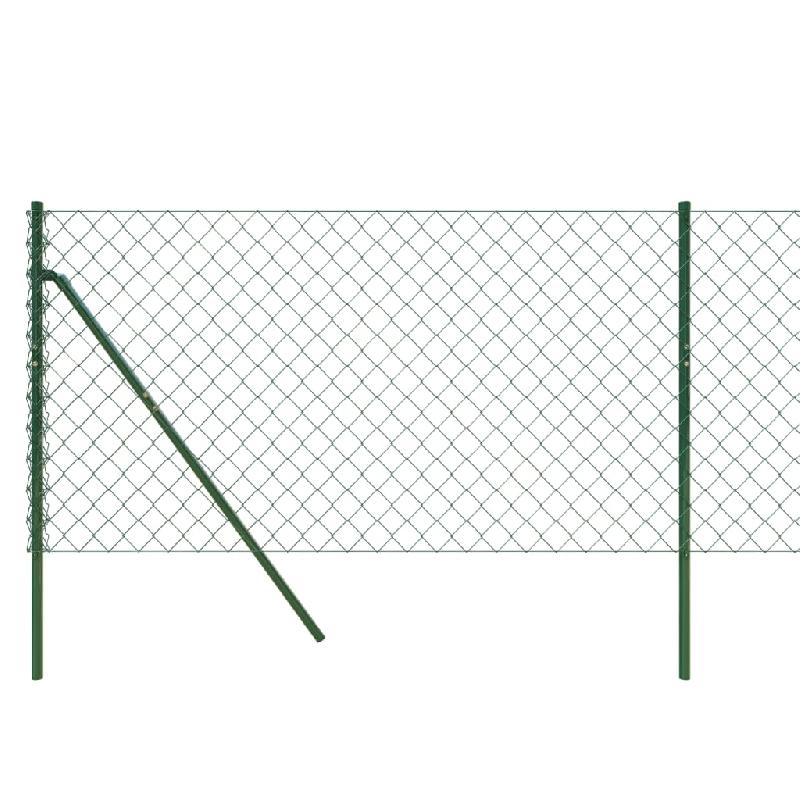 Vidaxl clôture en mailles de chaîne vert 1,1x25 m 153914_2