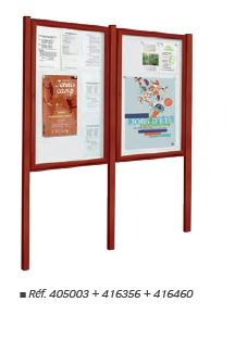 Vitrine d'extérieur élégante et peu encombrante - Épaisseur 30mm - TRADITION - Affichage de 2 à 18 A4_2