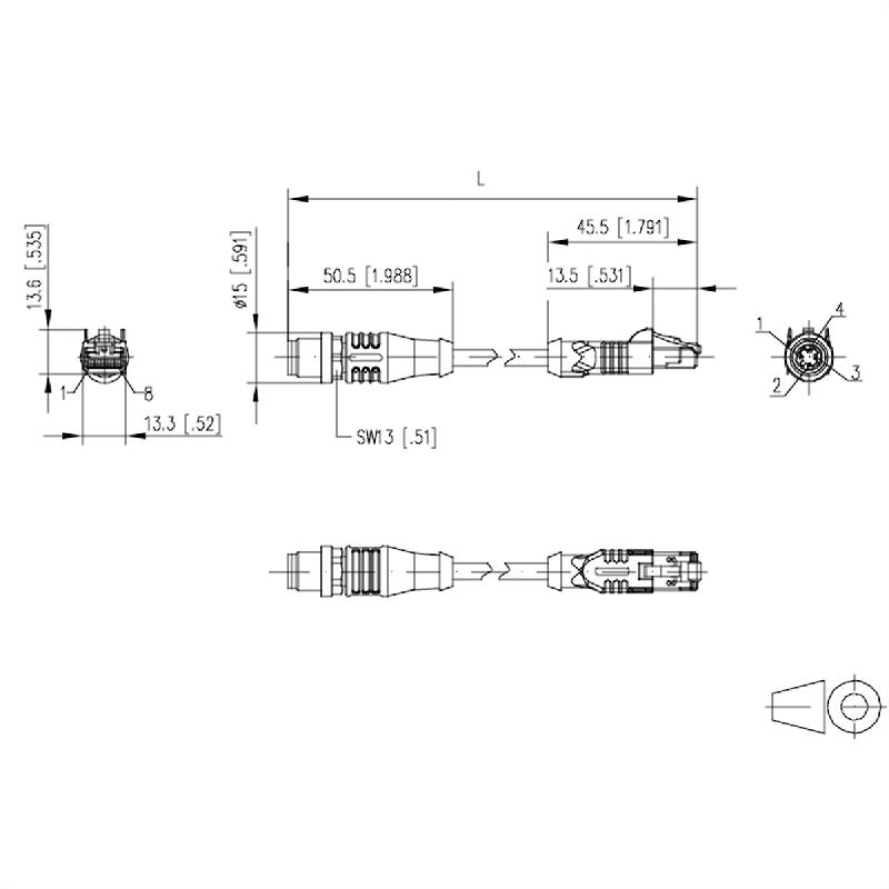 METZ CONNECT Câble Ethernet industriel M12-RJ45, codage D, 10 m_2