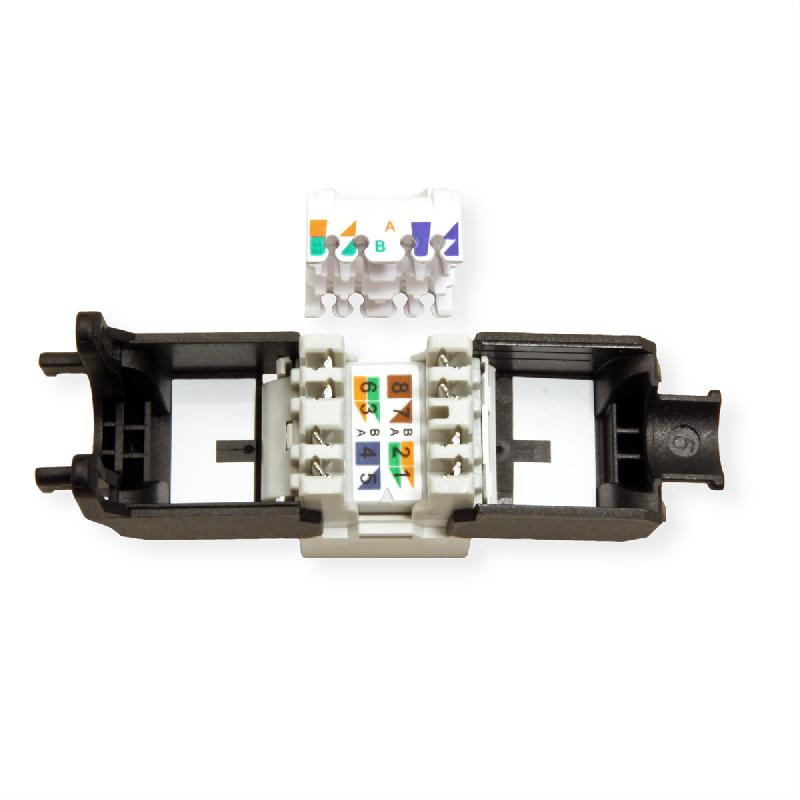 ROLINE Keystone Cat.6A (Classe EA), non blindé, sans outil, blanc_2