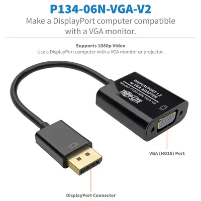 Eaton tripplite displayport to vga active adapter video_2