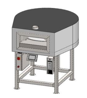 Four à pizza électrique Mam Forni 115*115 - Éléments chauffants en marguerite et sole rotative_2