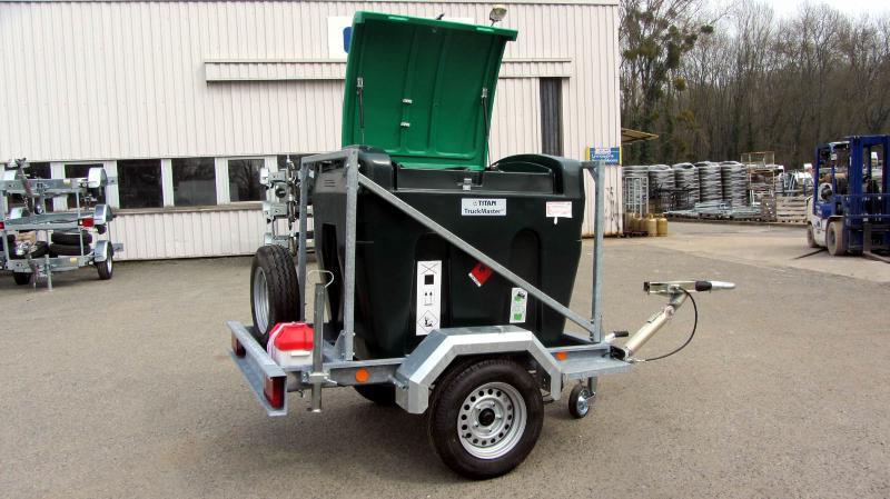 Remorque distribution gasoil - ECIM DG ADR 1400 AF - réservoir 950L avec pompe 12V et équipement sécurisé_2