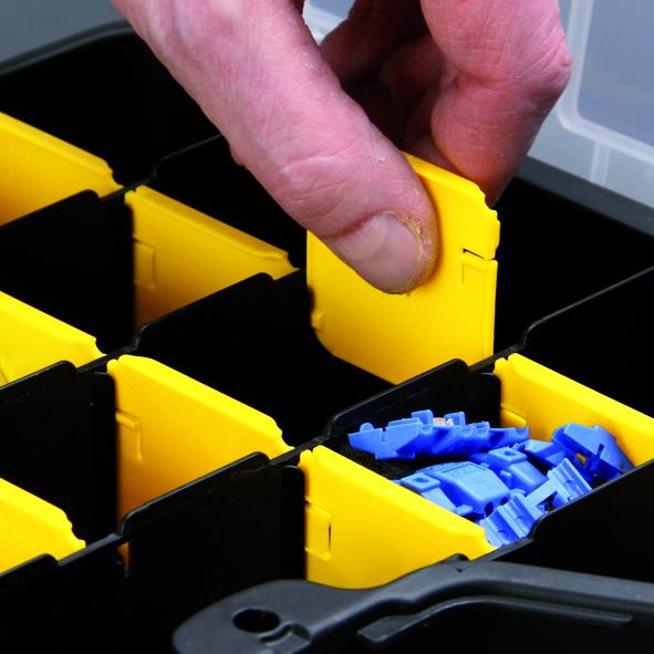 Malette plastique ALLIT - 27 compartiments amovibles - 36,5 x 6,2 x 29,5 cm - Noir_2
