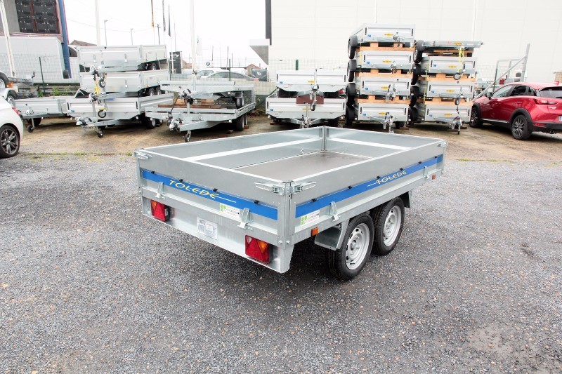 Remorque à plateau compacte et passe partout à 2 essieux 750kg pour les travaux quotidiens - lider - 39550 tolede_2