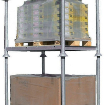 Support pour big bag en acier galvanisé, adapté au stockage temporaire ou en vrac_2