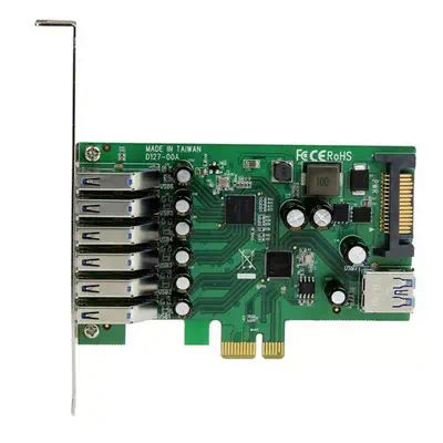 Carte contrôleur PCI Express à  7 ports USB 3.0 - 6 externes 1 interne - Adaptateur PCIe avec aliment_2