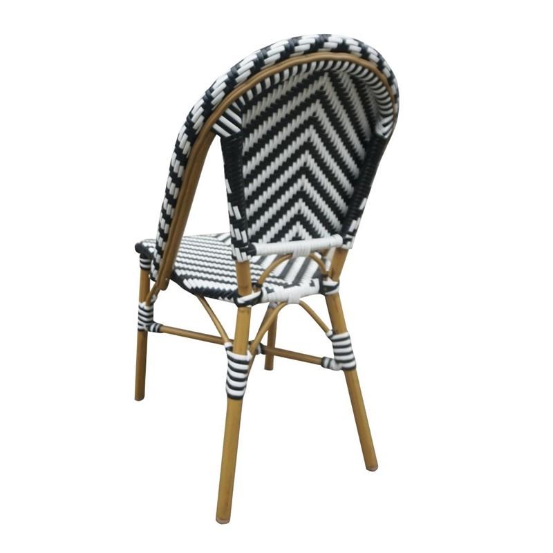 Chaises style parisien en rotin noires - Lot de 2 - CH111 | Bolero_2