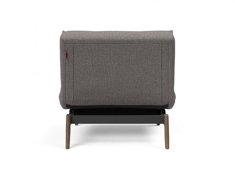 Innovation Living - Fauteuil Splitback Eik Convertible Lit 90x115 cm - Pieds Chêne Noyer - Tissu Mixed Dance Grey_2