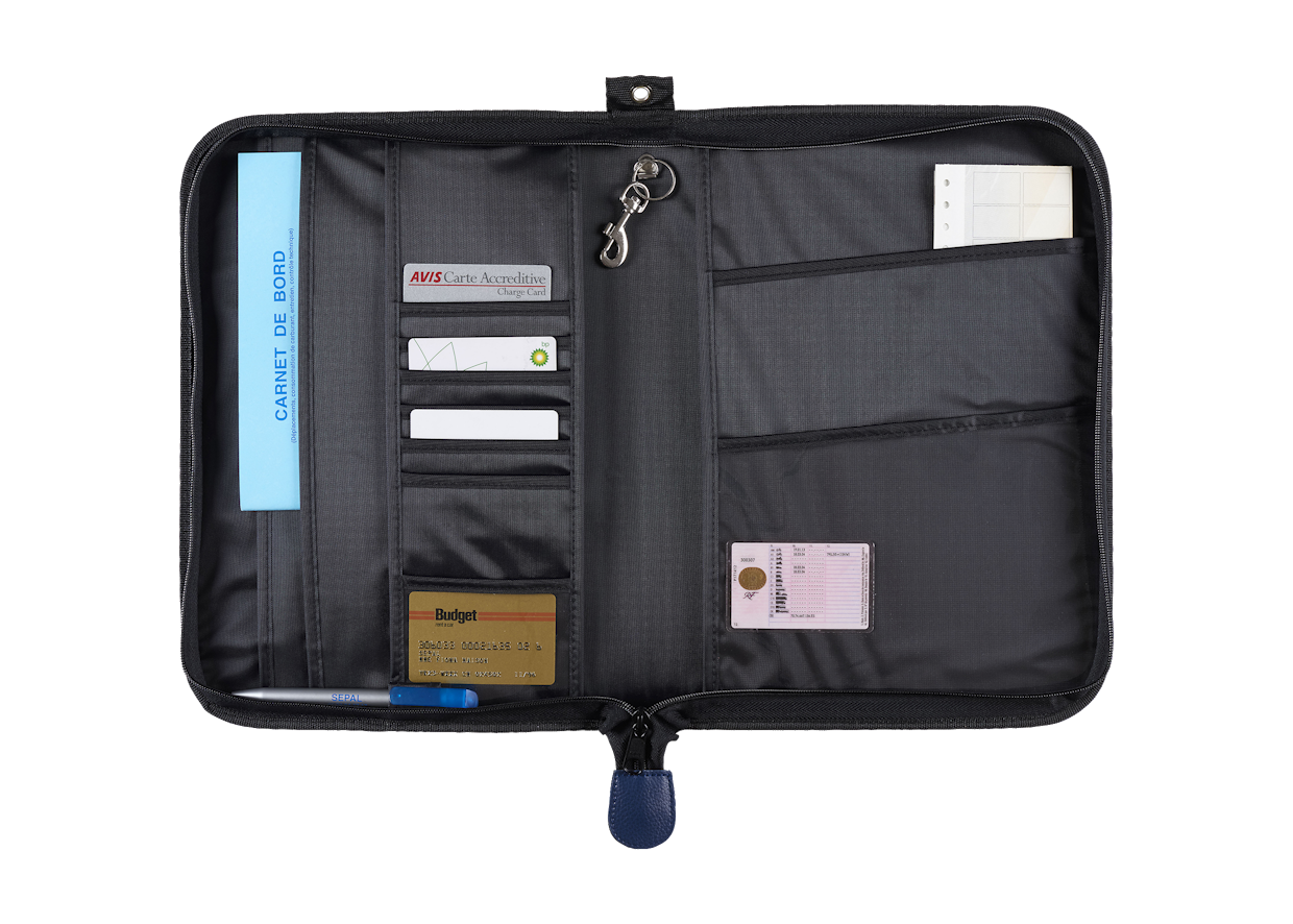 Porte-documents véhicule A4 en simili cuir - Référence : 00PDVA4_2