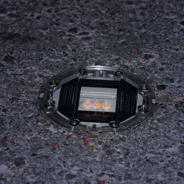 12005 - Plot routier solaire en aluminium - LED clignotantes - Ø120 mm - IP68_2