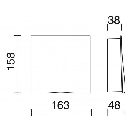 Applique Aldiola IP66 LED COB 12W 3000K blanc - 1800 lumens - éclairage vers le bas - aluminium - usage extérieur_2
