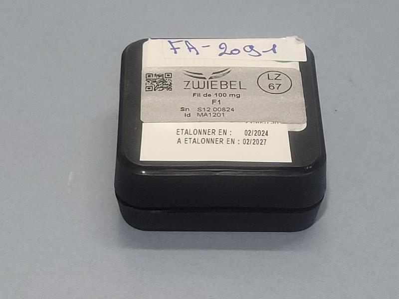 Poids d'étalonnage ZWIEBEL 100mg classe F1 INOX_2